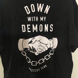 Sketchy Tank (Down With My Demons) Large T-Shirt